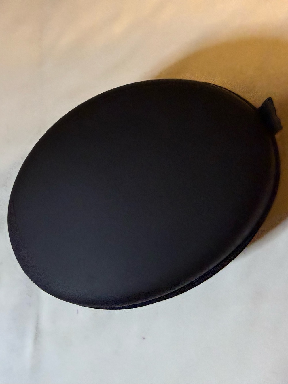 Black Round hard shell headphones case